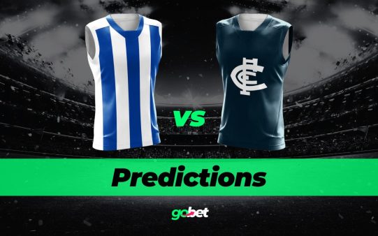 gobet north melbourne vs carlton afl tips
