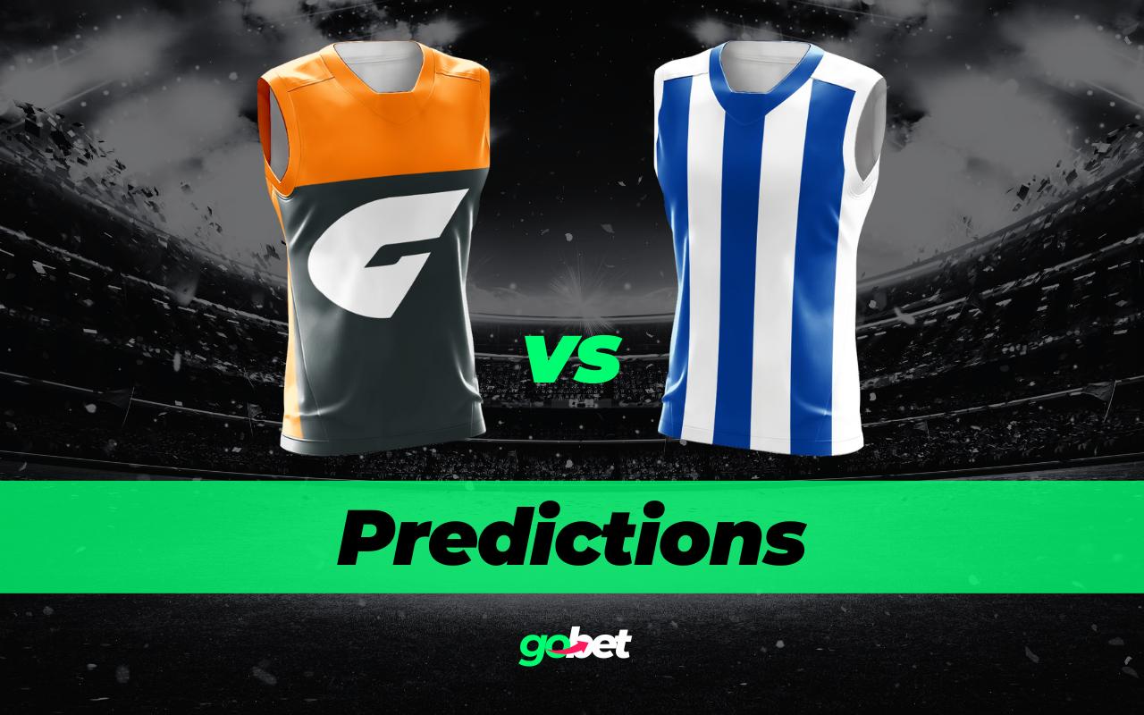 gobet gws vs north melbourne afl tips