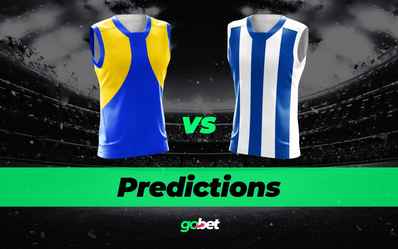 gobet west coast vs north melbourne afl tips